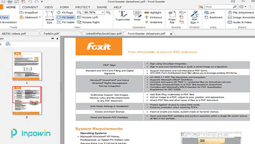Software PDF Free Foxit Reader 7