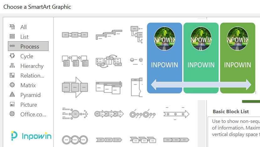 cara membuat grafik SmartArt Microsoft Word Cara Membuat SmartArt - Process