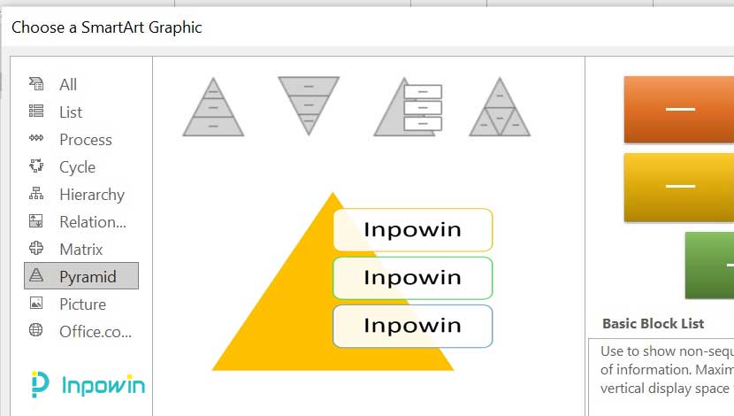 Cara Membuat SmartArt - Pyramid