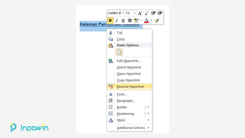 Cara Menonaktifkan Hyperlink Dokumen pada Microsoft Word