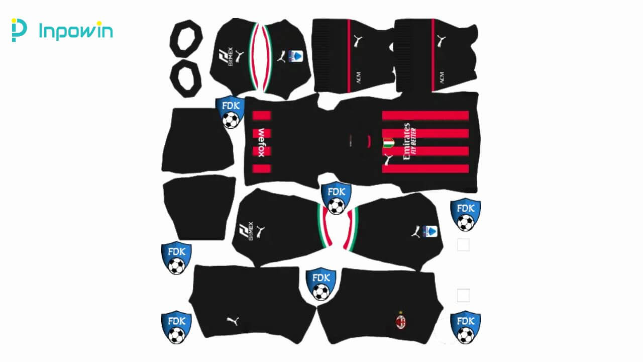 Kit DLS AC Milan Musim Terbaru 2022/ 2024