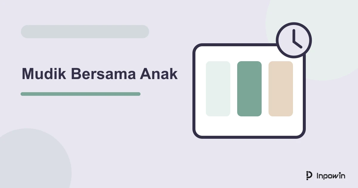 Prompt AI Membuat Checklist Pulang Kampung dengan Anak 1 Ilustrasi vektor mudik bersama anak