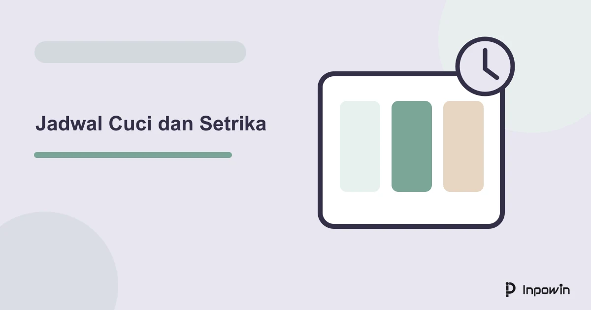 Prompt AI Menyusun Jadwal Cuci, Setrika, dan Ganti Sprei 2 Ilustrasi vektor jadwal cuci dan setrika