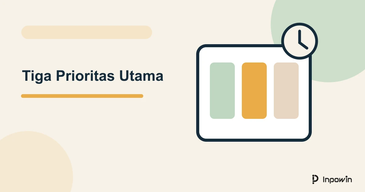 Ilustrasi vektor memilih tiga prioritas utama dengan AI