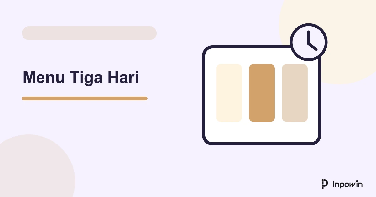 Ilustrasi vektor menu tiga hari