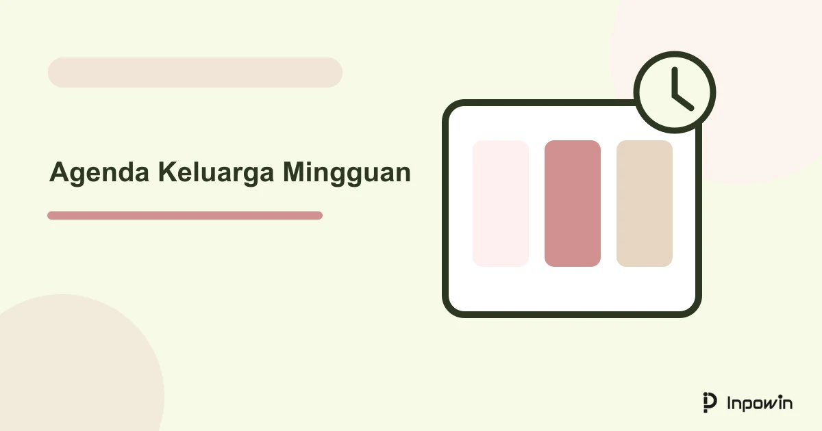Ilustrasi vektor agenda keluarga mingguan