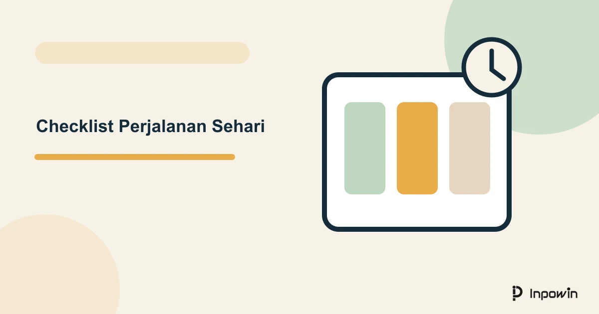 Ilustrasi vektor checklist perjalanan sehari