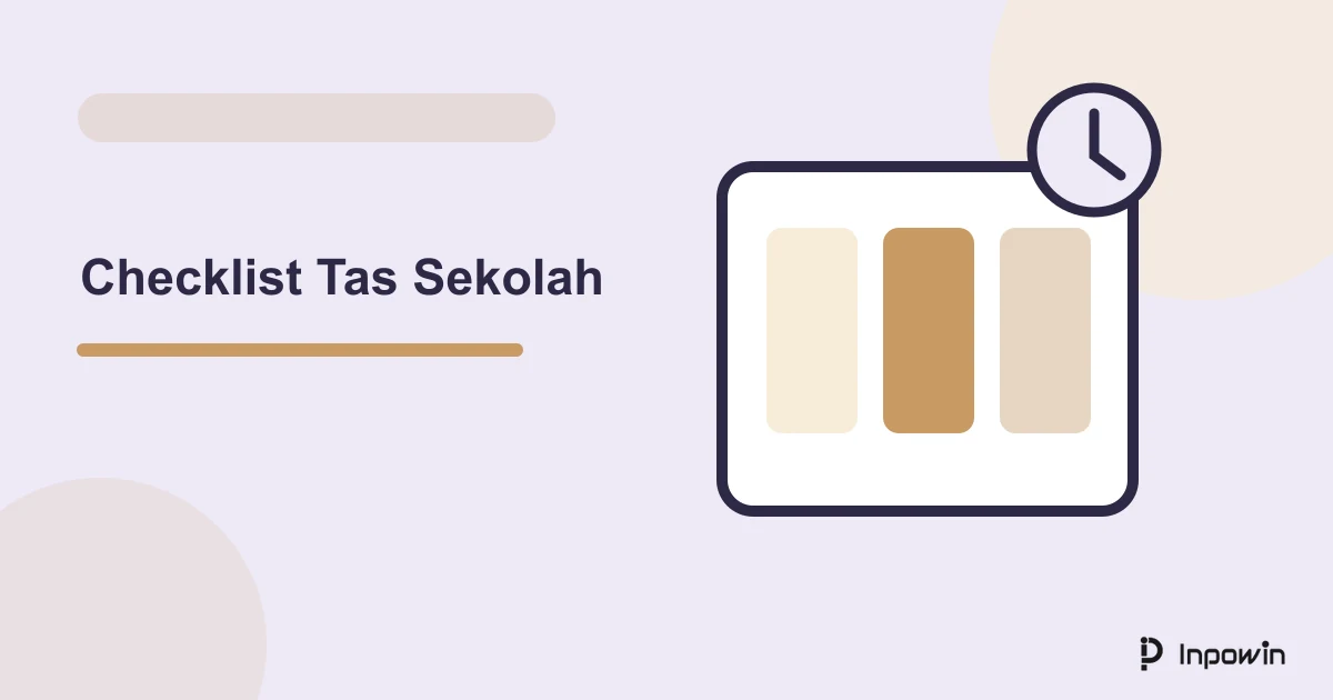 Prompt ChatGPT Membuat Checklist Tas Anak Sebelum Sekolah 1 Ilustrasi vektor checklist tas sekolah