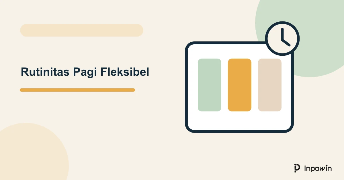 Ilustrasi vektor rutinitas pagi fleksibel