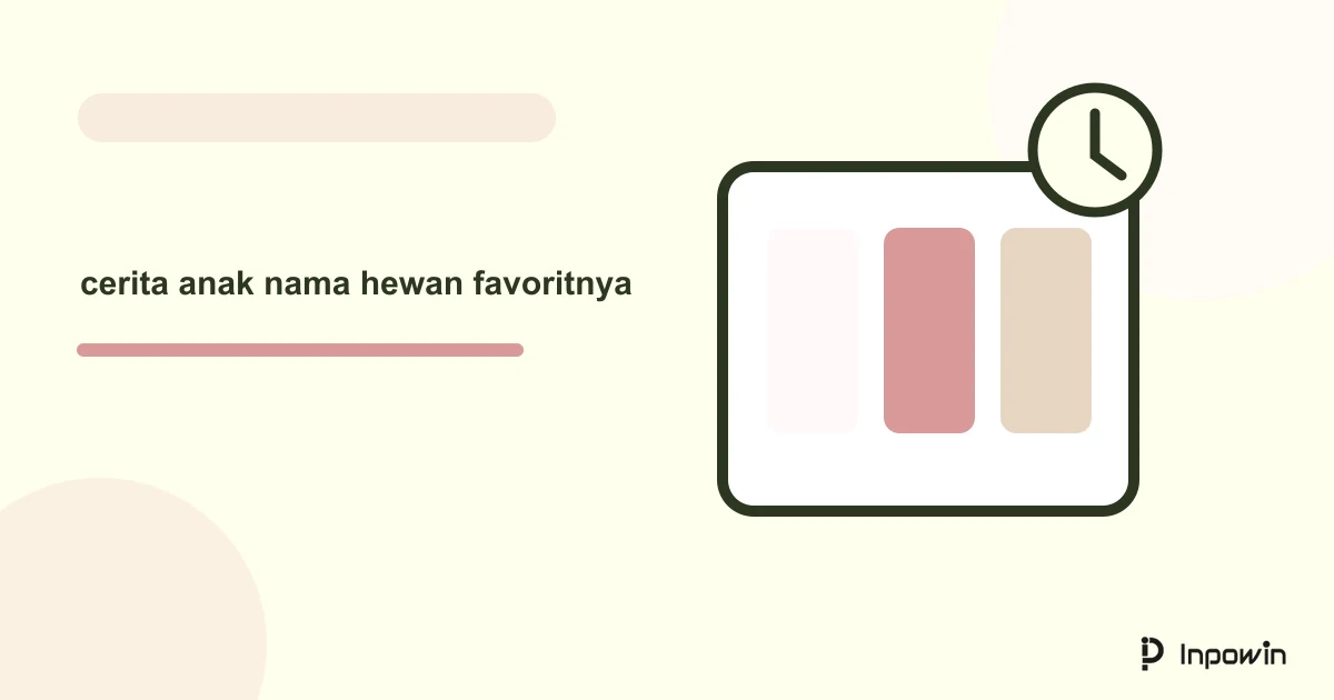 Ilustrasi vektor cerita anak nama hewan favoritnya