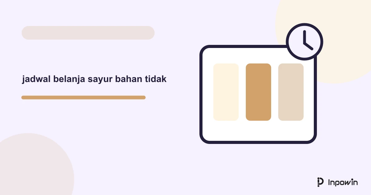 Ilustrasi vektor jadwal belanja sayur bahan tidak