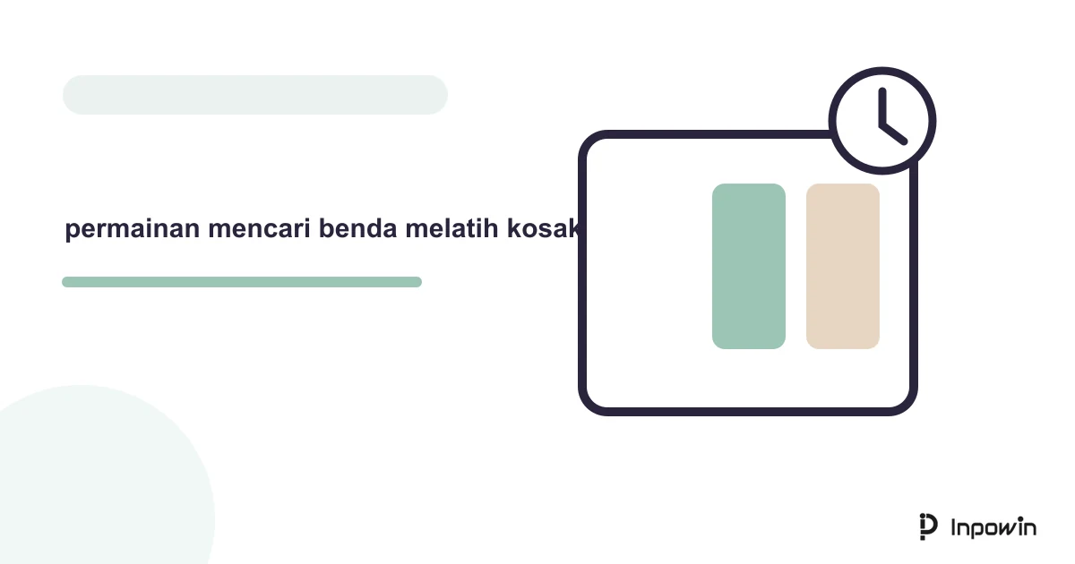 Ilustrasi vektor permainan mencari benda melatih kosakata