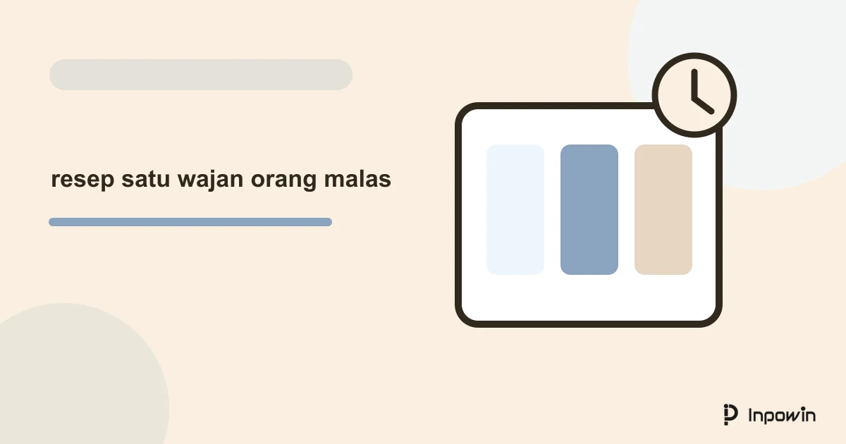 Ilustrasi vektor resep satu wajan orang malas