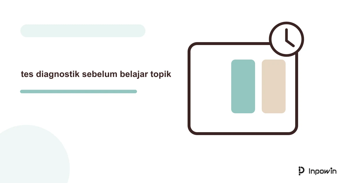 Ilustrasi vektor tes diagnostik sebelum belajar topik