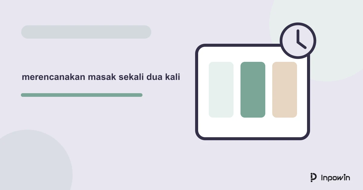 Ilustrasi vektor merencanakan masak sekali dua kali