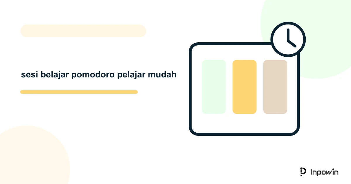 Ilustrasi vektor sesi belajar pomodoro pelajar mudah