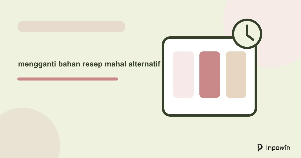 Ilustrasi vektor mengganti bahan resep mahal alternatif