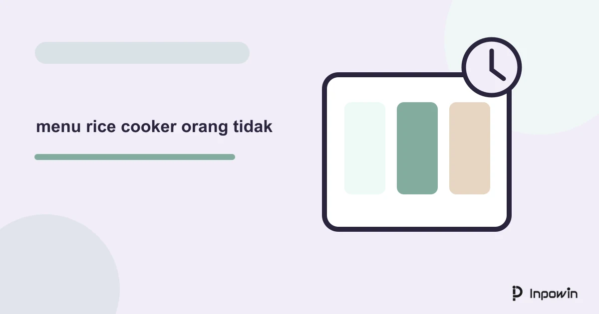 Ilustrasi vektor menu rice cooker orang tidak