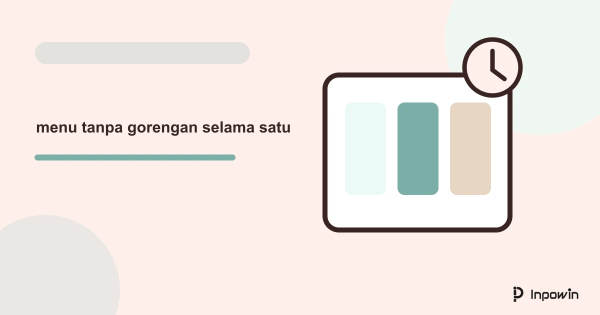 Ilustrasi vektor menu tanpa gorengan selama satu