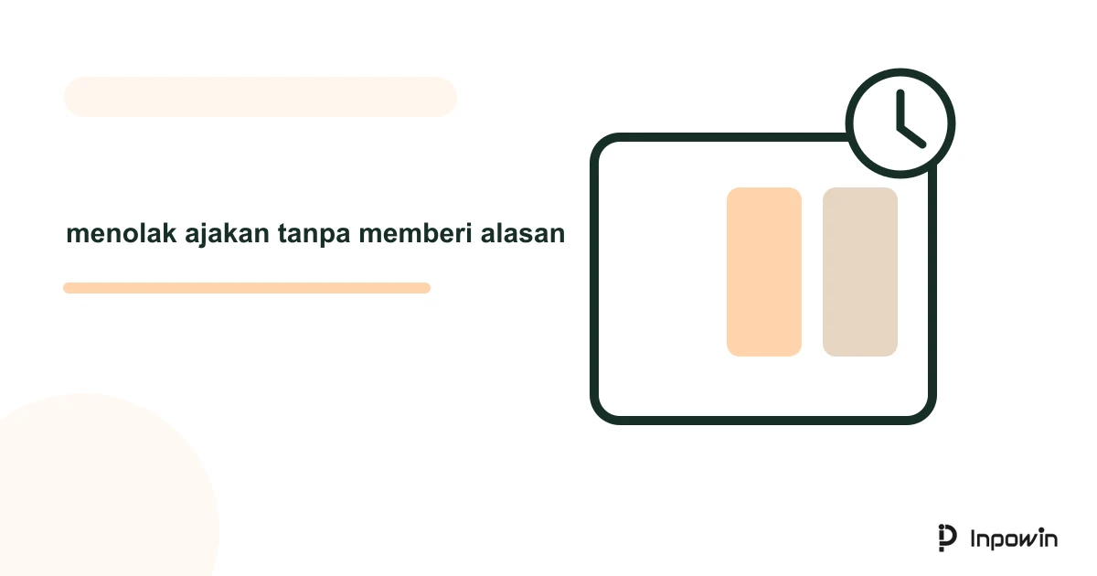 Ilustrasi vektor menolak ajakan tanpa memberi alasan