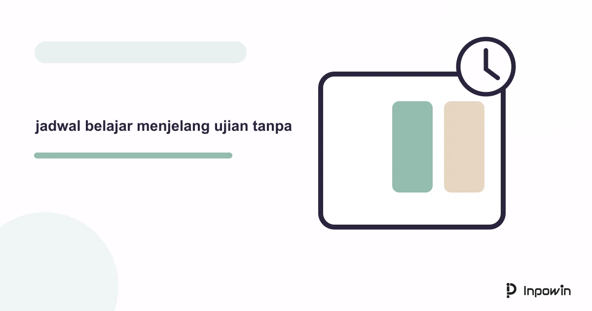 Ilustrasi vektor jadwal belajar menjelang ujian tanpa