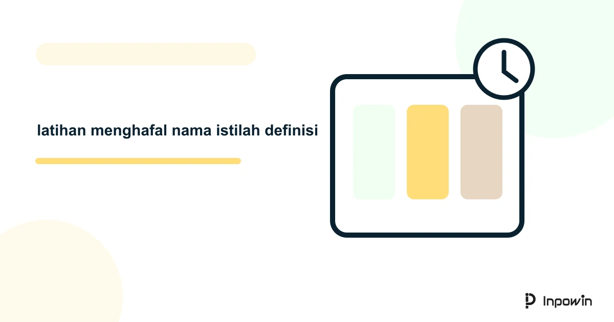 Ilustrasi vektor latihan menghafal nama istilah definisi