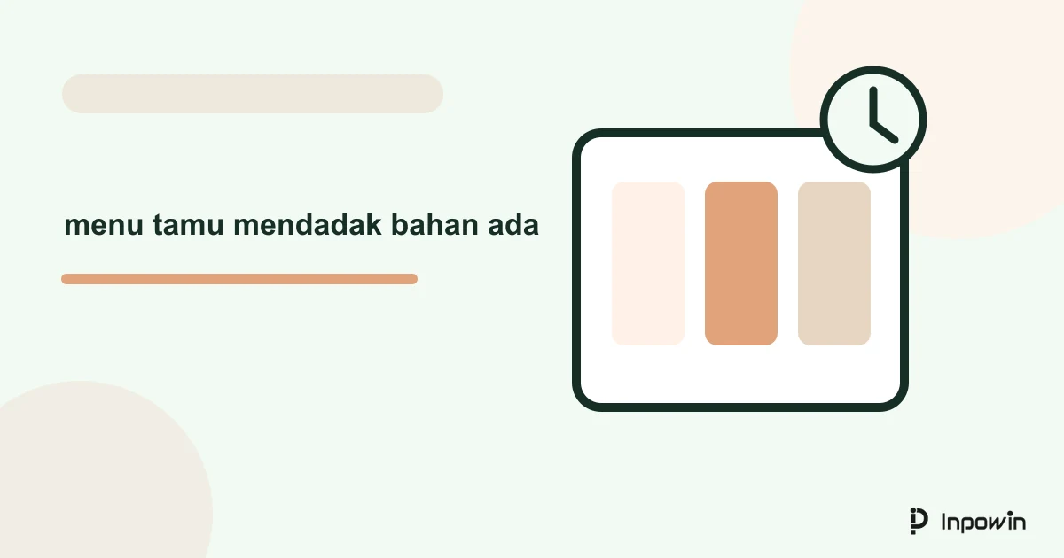 Ilustrasi vektor menu tamu mendadak bahan ada