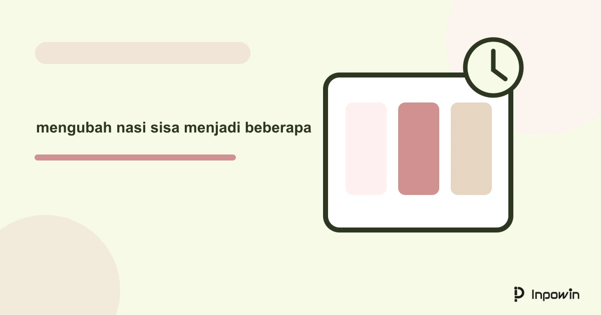 Ilustrasi vektor mengubah nasi sisa menjadi beberapa