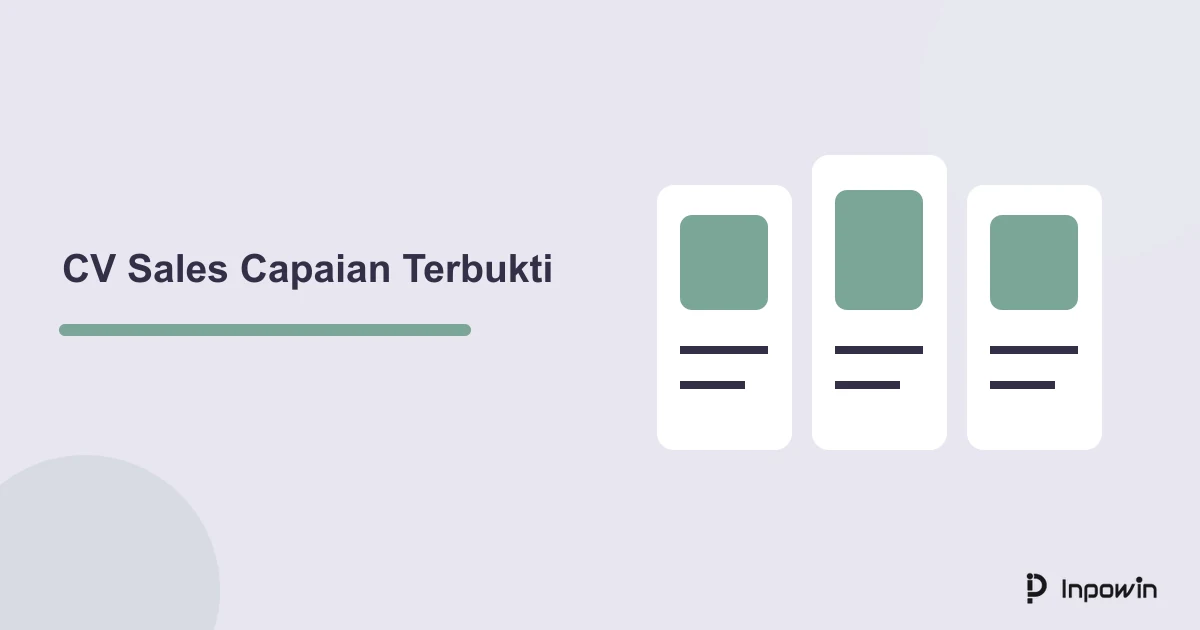 Ilustrasi kolom untuk memisahkan target, aktivitas, hasil dan kontribusi pada CV sales