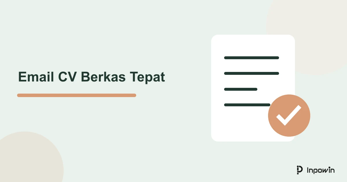 Ilustrasi dokumen untuk memeriksa subjek, isi dan lampiran email pengiriman CV