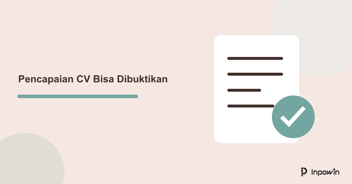 Ilustrasi dokumen dan tanda periksa untuk pencapaian CV berbasis bukti
