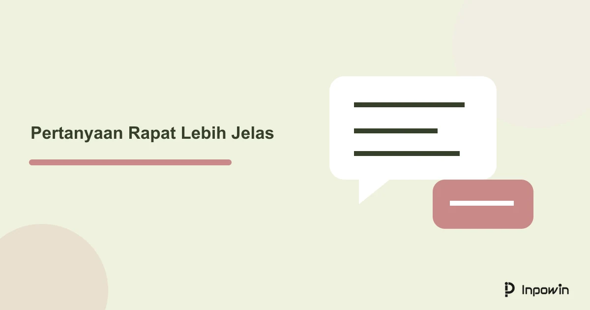 Ilustrasi percakapan dan catatan untuk mempersiapkan pertanyaan rapat
