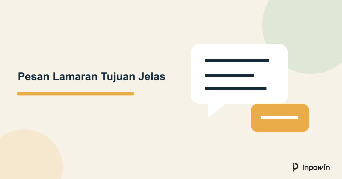 Ilustrasi pesan untuk memperjelas posisi dan tujuan lamaran melalui kanal WhatsApp yang diperiksa