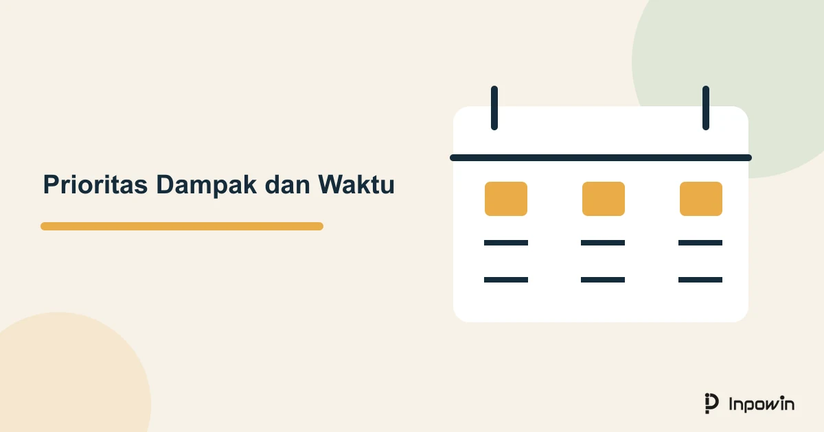 Ilustrasi kalender untuk membandingkan dampak dan durasi tugas sebelum memilih prioritas
